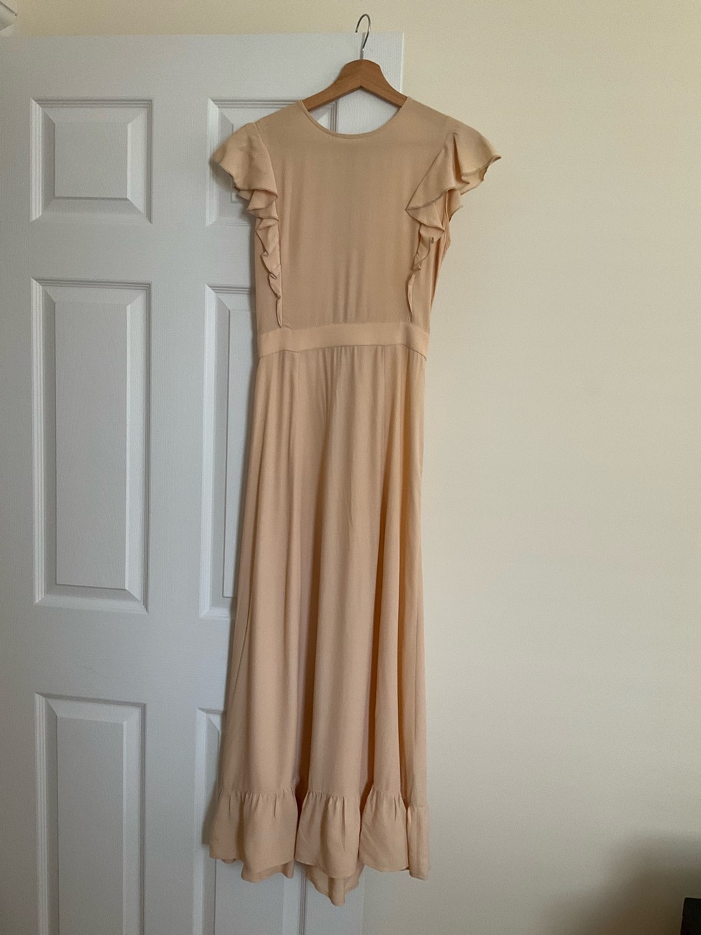 Christy Dawn Quinn Dress Size XS Butterscotch Peach Pink Ruffle - Picture 2 of 16